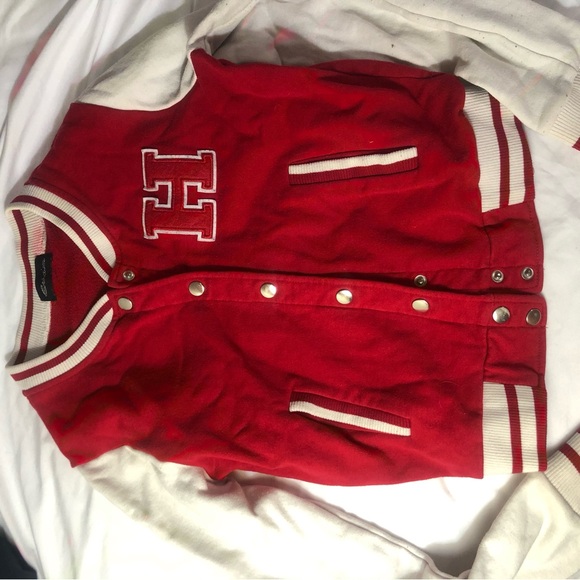 White and Red Bomber Jacket - Picture 3 of 3